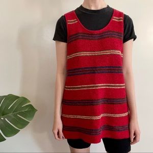 Red Ralph Lauren striped sweater vest